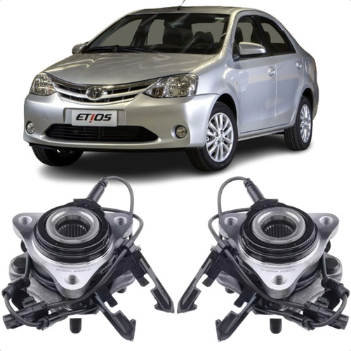 Par Cubo Roda Dianteiro Toyota Etios 1.3 / 1.5 Com Abs 2012/