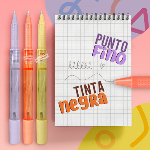Imagen 4 de 7 de Set De 12 Pluma Con Atomizador Tinta De Gel Mayoreo