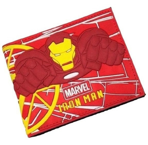 Billetera Marvel Iron Man  Anime Comics Goma Bh01