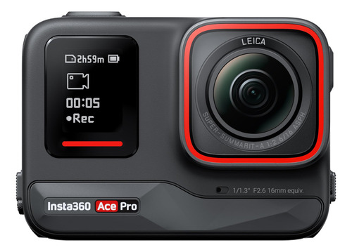 Insta360 Ace Pro - Cámara De Acción Impermeable Co-diseñada Con Leica, Sensor Insignia De 1/1.3 Pulgadas Y Reducción De Ruido De Ia Para Una Calidad De Imagen Inmejorable, 4k120fps, Visualización