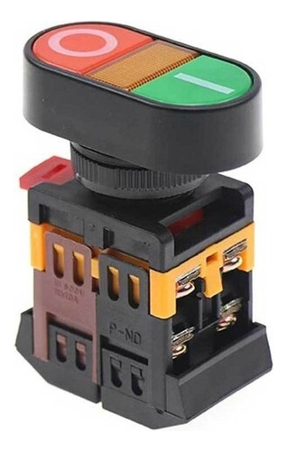 Botão Duplo Liga/desliga Nr12 Com Ressalto Iluminado 220v
