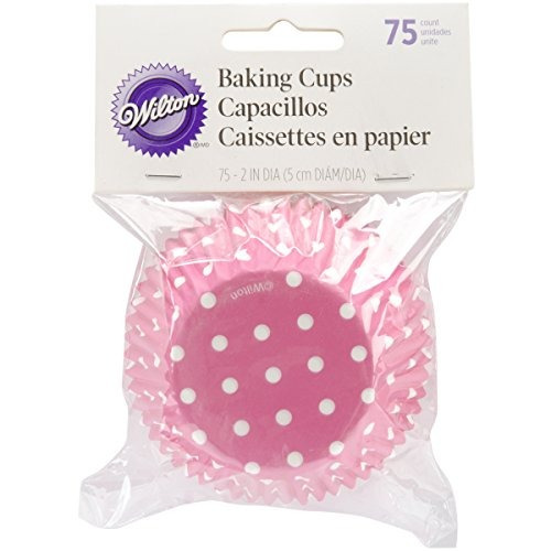 Wilton Pink Dots Baking Cups, 75 Count