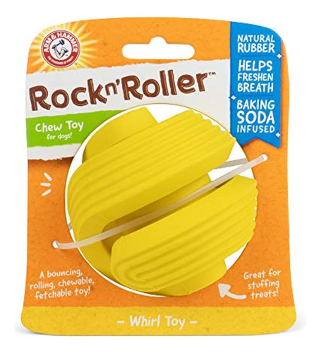 ~? Arm & Hammer Rock N' Roller Whirl Rubber Ball Chew Toy Pa