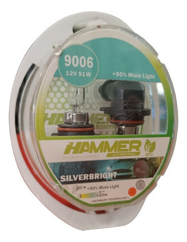 Bombillo Hammer 9006 12v 51w Silverbright 