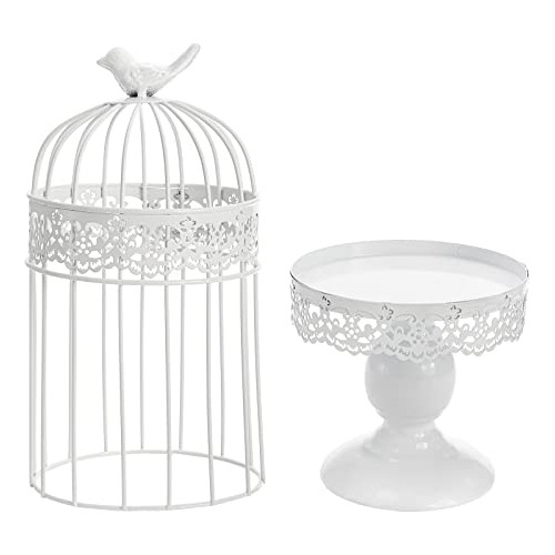 Conjunto De 2 Portavelas Forma De Jaula De Pájaros, Fa...