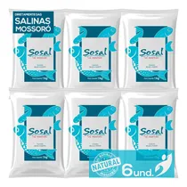 Comprar Sal Marinho Sosal Moído Salinas Mossoró 1kg Kit 6 Und