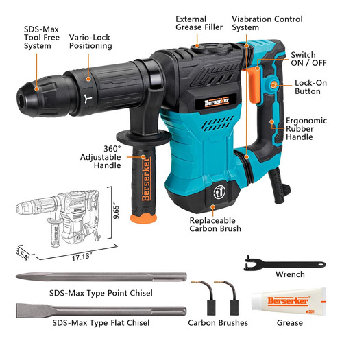 Martillo De Demolición Sds-max De 1300 W, Martillo De ...
