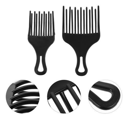 Peineta Para Desenredar El Pelo Rizado Con 8 Púas Afro