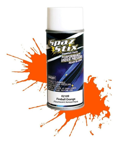 Spaz Stix - Fireball Orange Fluorescent Pintura, 3.5oz