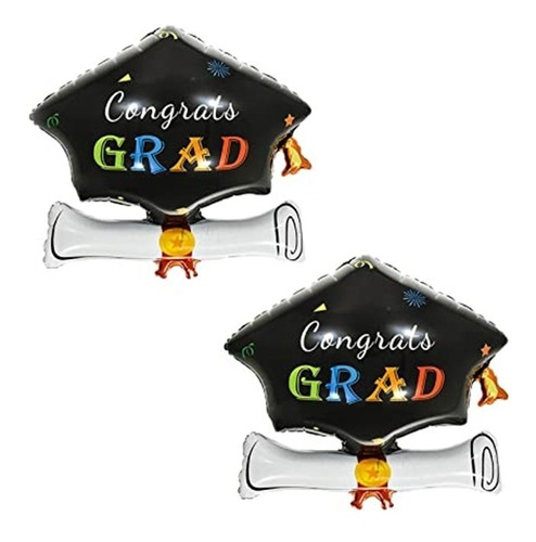 Globo Grado Graduación Colegio 61*63cm Sombrero X2 Unidad