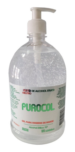 Alcohol En Gel Neutro Purocol- 1000 Cc Anmat Pack X 6 Un