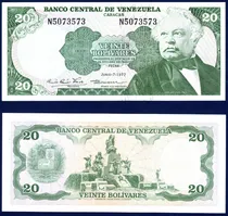 Comprar Billete De 20 Bolívares N7 Junio 7 De 1977 José Antonio Páez