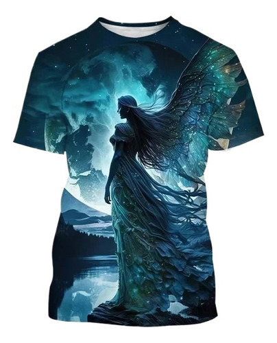 Camiseta Masculina Y Femenina Impresa En 3d De Elfo Ángel