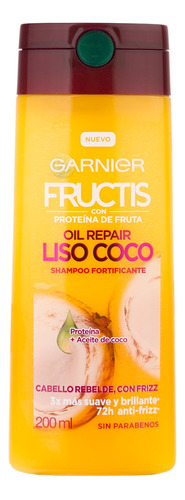 Shampoo anti-frizz Liso Coco Fructis Garnier 200ml