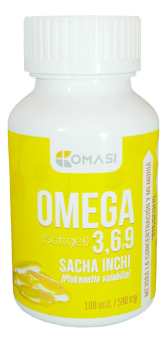 Omega 3-6-9 Softgel Sacha Inchi 100und/500mg