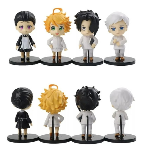 Imagen 6 de 7 de Set 4 Figuras Neverland Promised 10cm Ema,ray, Norman,isabel