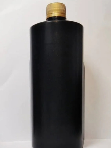 Envase 1 Litro Para Alcohol Color Negro Tapa Rosca 28mm