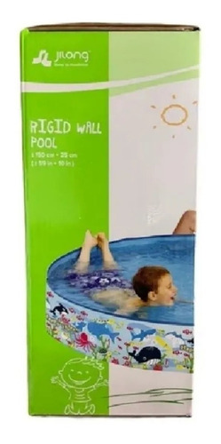 Imagen 2 de 5 de Pileta Rigida Enrollable 150 Cm Animales Marinos Lyon 57139