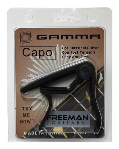 Capo Para Guitarra Clásica Freeman Frgcp8 Color Negro