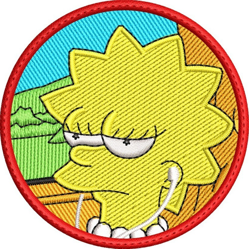 Parche Bordado Simpsons Lisa 7x7cm.clasico