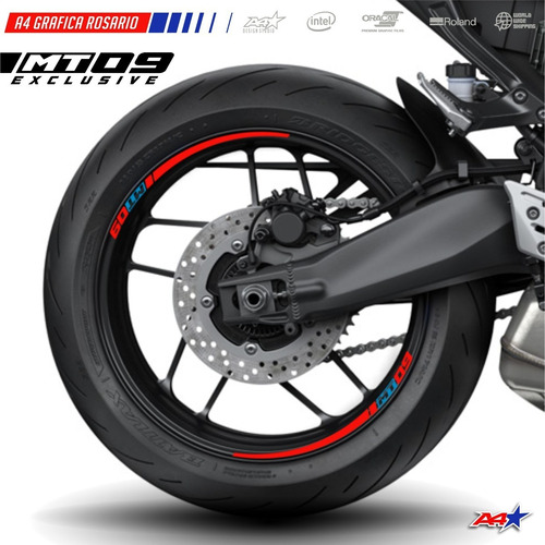 Calcos Yamaha Mt-09 Para Llantas Negra Mt 09 2021