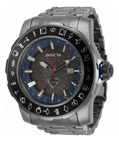 Reloj Para Hombre Invicta Dc Comics 34863 Gris Color de la correa Bronce de cañón