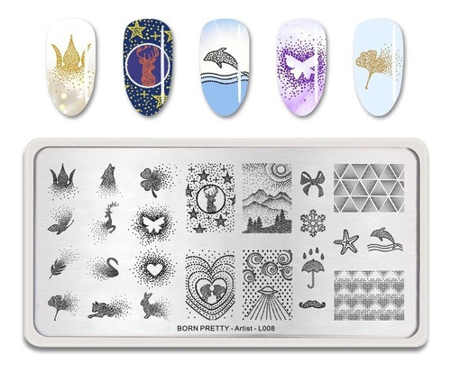 Born Pretty Placa Sello Uñas Stamping Bp-l008 Artist Series