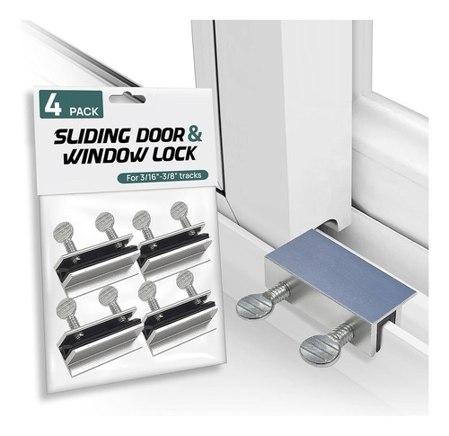 4 Trabas De Seguridad Puerta/ventana Corrediza De Aluminio