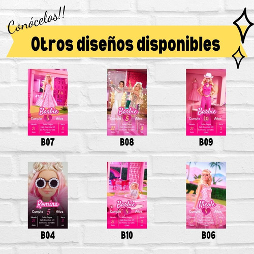 Invitación Película Barbie Digital Personalizada