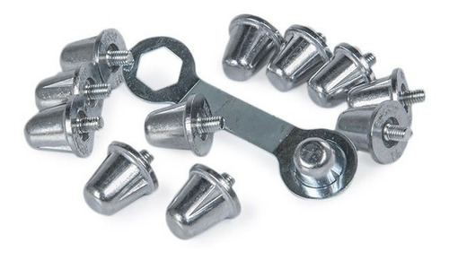 Imagen 2 de 7 de Tapones Aluminio 12 Tapones De 21 Mm Con Llave Blister Rugby Pack 21 Mm