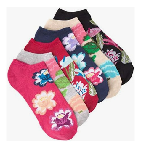 K. Bell Socks 6 Pares De De Corte Bajo Para Mujer Multicolor Floreado 4 A 10