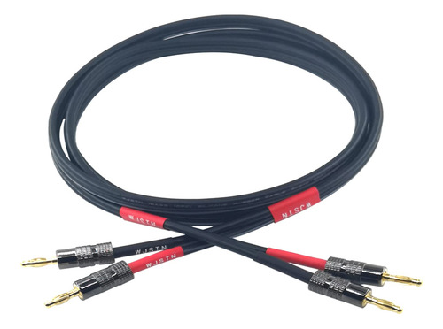 Cable De Altavoz De Enchufe Banana De 3 Pies 12 Awg Ofc