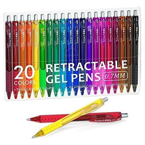 Boligrafos De Gel Multicolor Finos Para Dibujar 20 Piezas