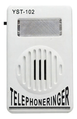 Timbre Amplificador Telefonico Con Luz 127db Color Blanco