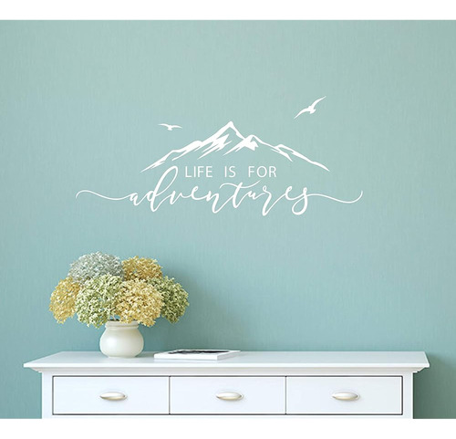 La Vida Es Para Adventures Wall Decal, Quote Decal, Mountain