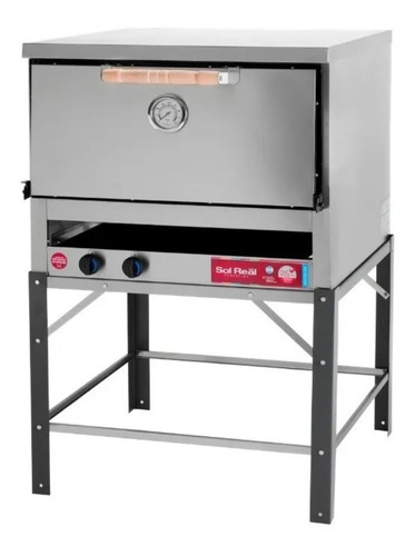 Imagen 1 de 9 de Horno Pizzero 12 Moldes Sol Real El Gauchito Acero