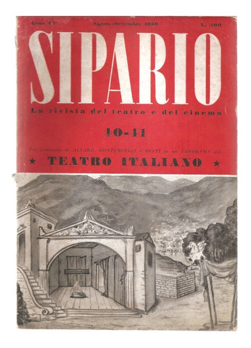 Revista Sipario Teatro Cinema Italiano Nº 40-41 Ag-set 1949