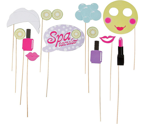 Spa Party Photo Stick Props Photo Booth Costume Accesso...