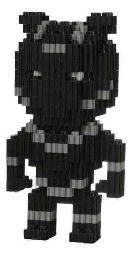 Mini Bloques 3d Diseño Pantera Negra 