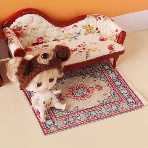 2 Alfombra Para Casa De Muñecas A Escala 1/12, Mini A11