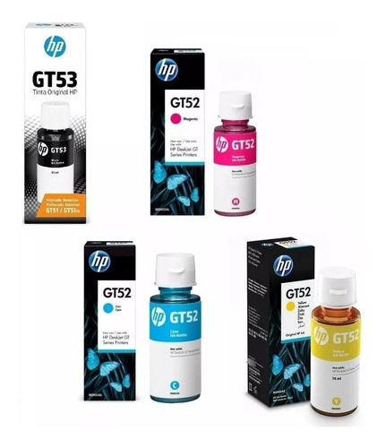 Combo Tinta Hp Gt51 Gt52 Original Deskjet Gt5820 Sist Cont