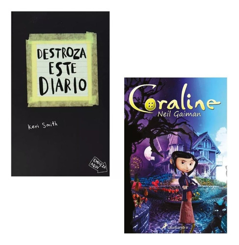 Coraline + Destroza Este Diario + Separador De Regalo