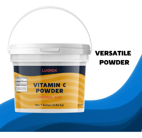 Luonix Polvo Vitamina C Ácido Ascórbico 1 Galón