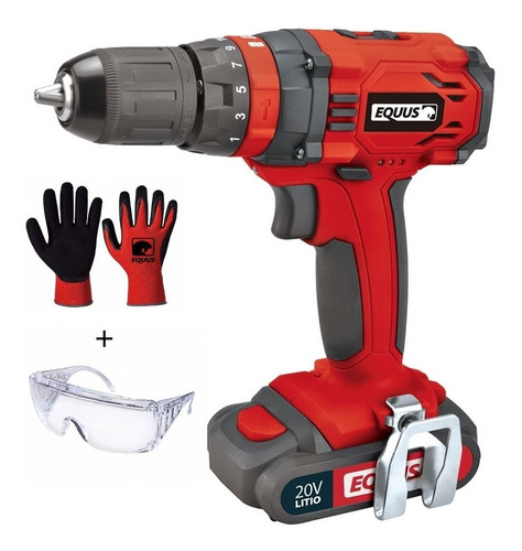Taladro Atornillador Inalambrico 20v Bolso Y Accesorios Fc