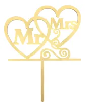Comprar Letrero Para Pastel Topper Cake Boda, Nuestra Boda, Novios Color Dorado