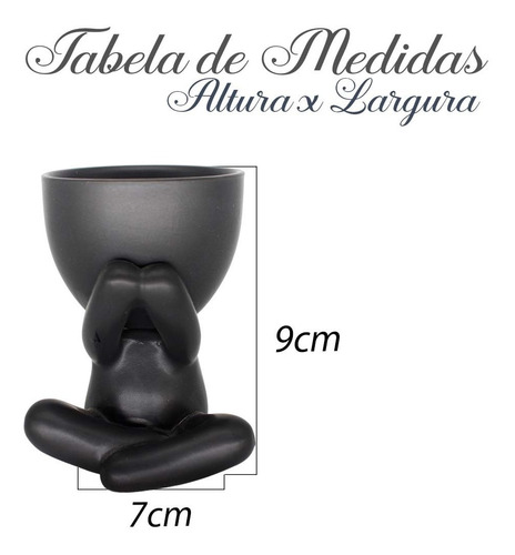 Imagem 4 de 6 de Kit 03 Pçs Vasinho Cerâmica Bob Suculentas Cactos Artificial