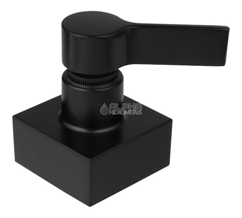 Acabamento Registro Quadrado Metal Preto + Conversor Docol Acabamento Mate
