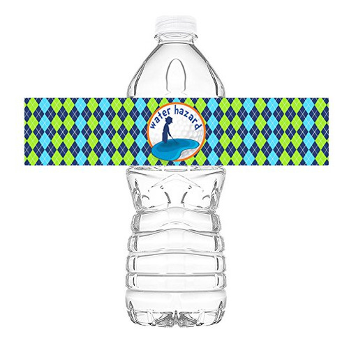 Etiquetas Botella Agua Golf - 20 Unidades - Decoración Golf