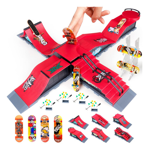 Kit De Rampa Momsiv Mini Finger Toy Para Parque De Patinetas