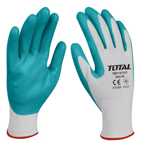 Pack 12 Pares De Guantes De Nitrilo En Palma Total Talle Xl